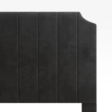 Mave Black Upholstered Bed (3 Sizes)