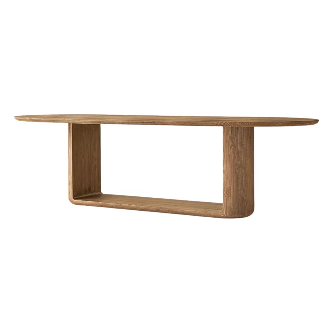 Almara Oval Solid Wood Dining Table (5 Sizes)