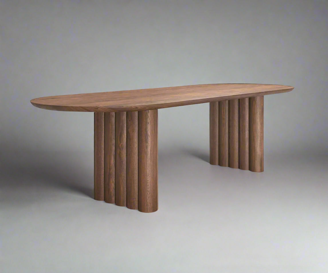 Ardent Oval Solid Wood Dining Table (5 Sizes)