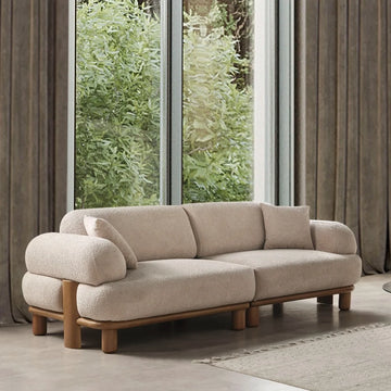 Arwin Beige 3 Seater Boucle Sofa