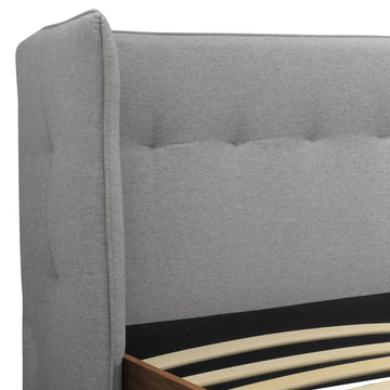 Astred Grey Wooden Bed (3 Sizes)