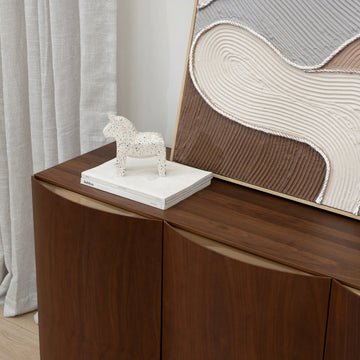 Billow Walnut Curved Sideboard