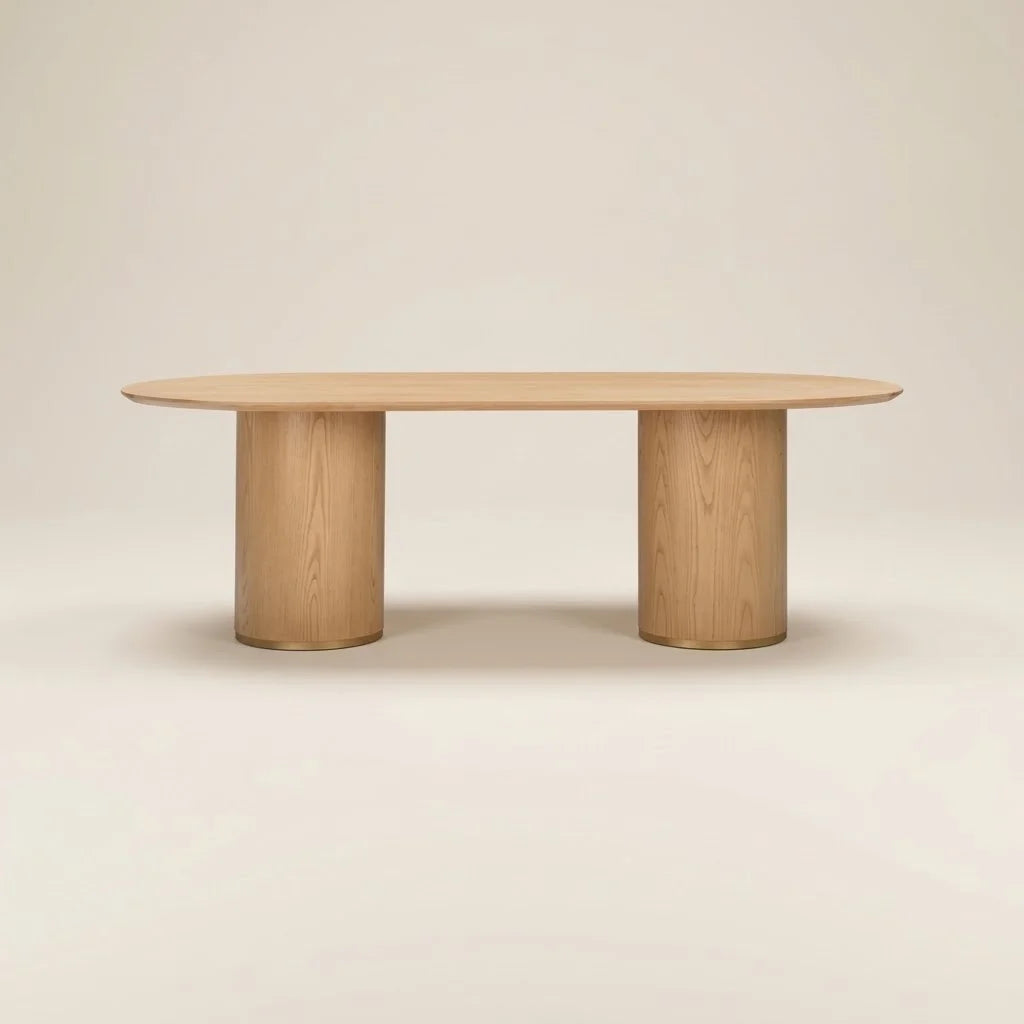 Brandy Natural Solid Wood Oval Dining Table (5 Sizes)