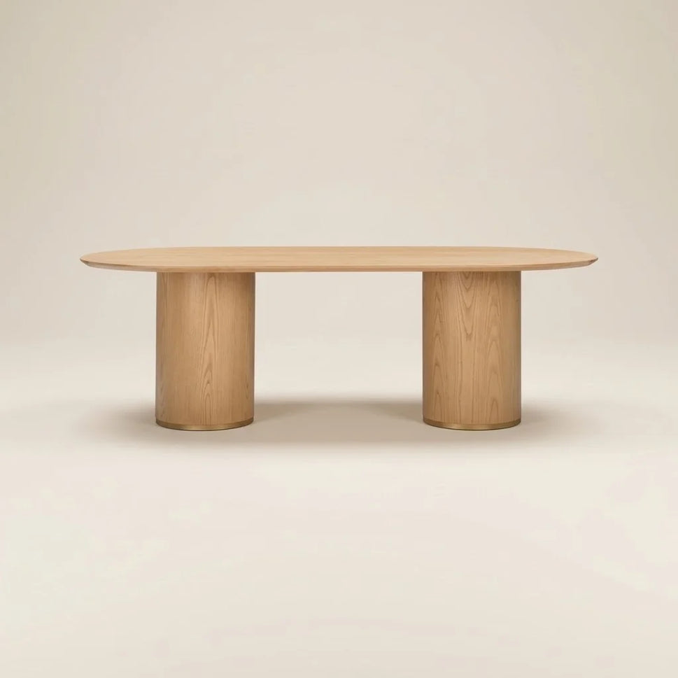 Brandy Natural Solid Wood Oval Dining Table (5 Sizes)