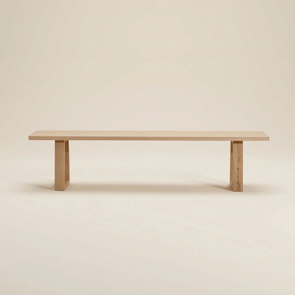 Carmela Natural Wooden Dining Bench
