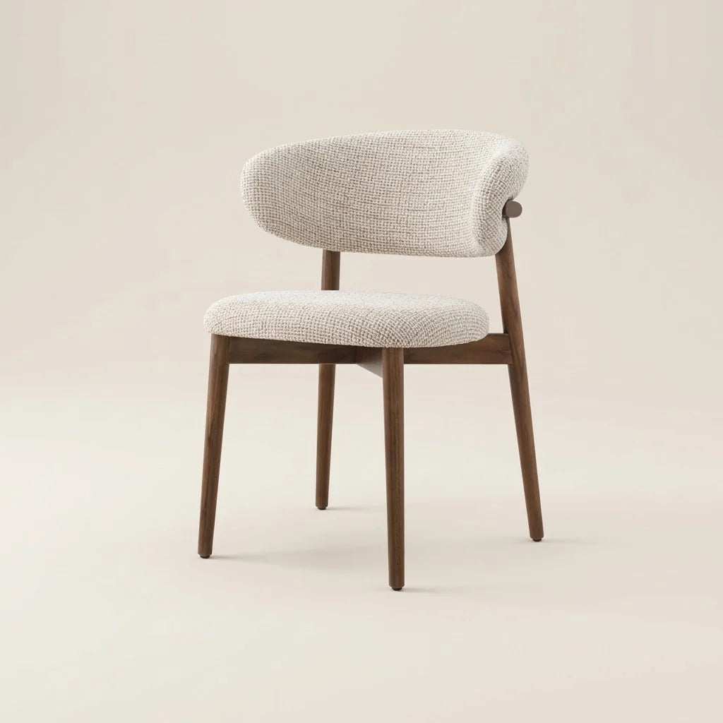 Cavalli Beige Boucle Dining Chair