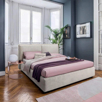 Celja Beige Upholstered Bed (3 Sizes)