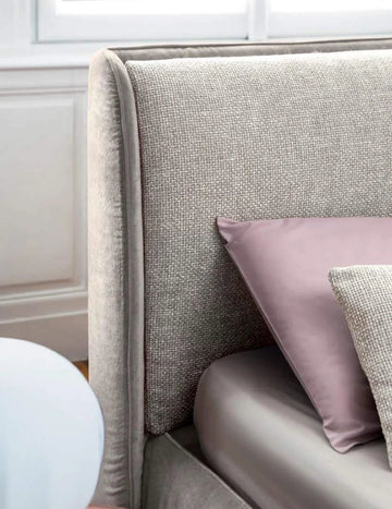 Celja Beige Upholstered Bed (3 Sizes)