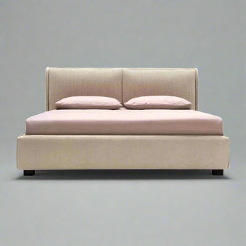 Celja Beige Upholstered Bed (3 Sizes)