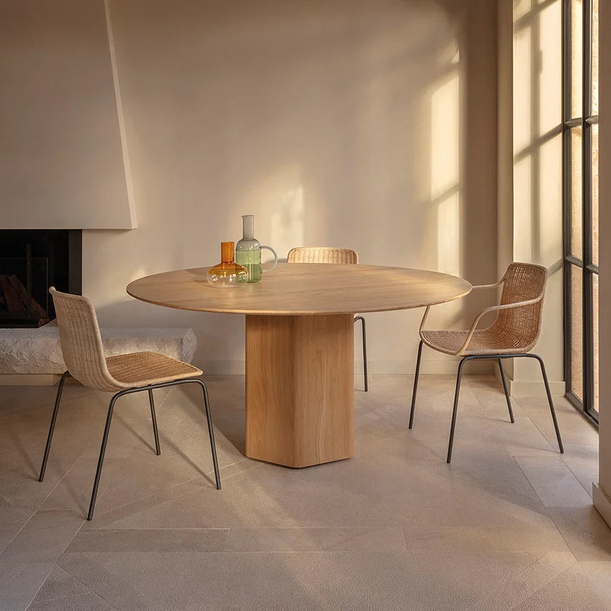 Crestwood Natural Wood Round Dining Table (5 Sizes)