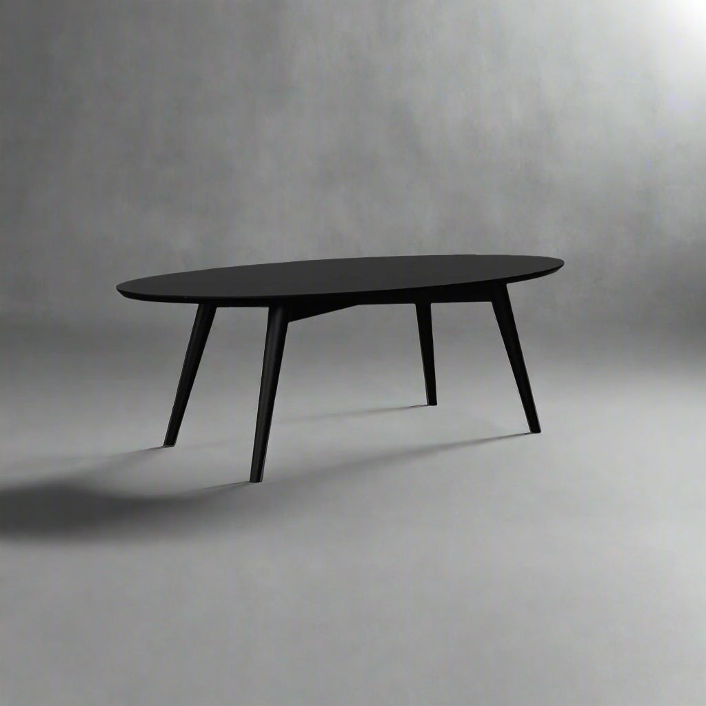 طاولة قهوة بيضاوية من إيبونيس