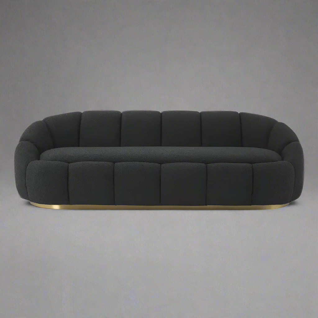 Eclipse Black Curved Sofa