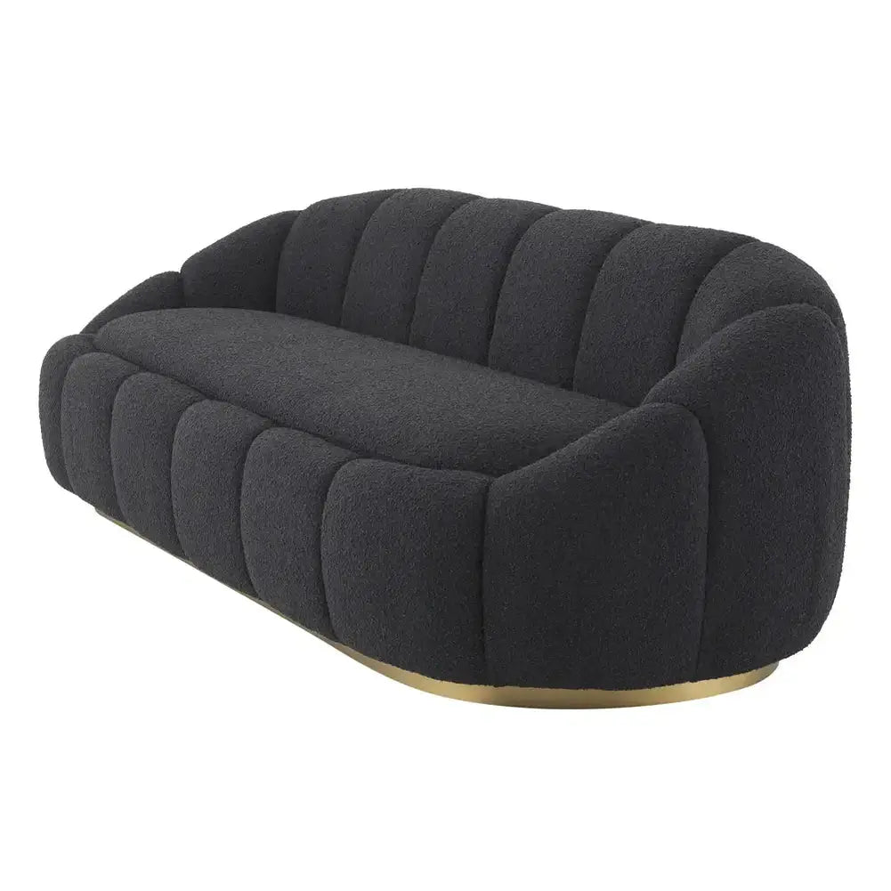 Eclipse Black Curved Sofa