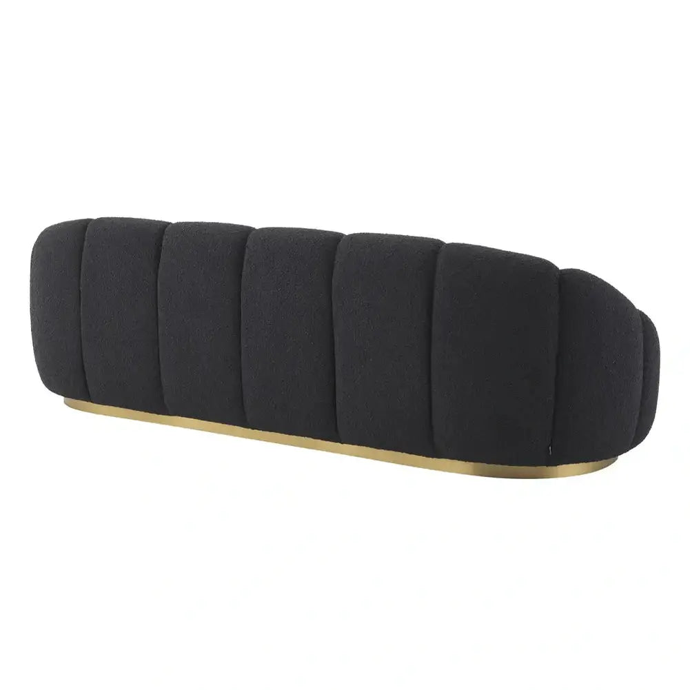 Eclipse Black Curved Sofa