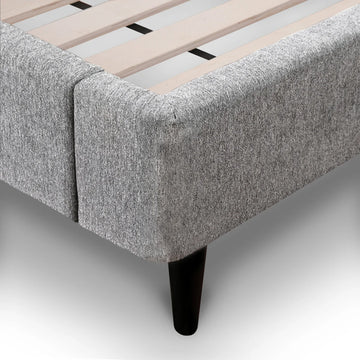 Fynza Grey Upholstered Bed (3 Sizes)