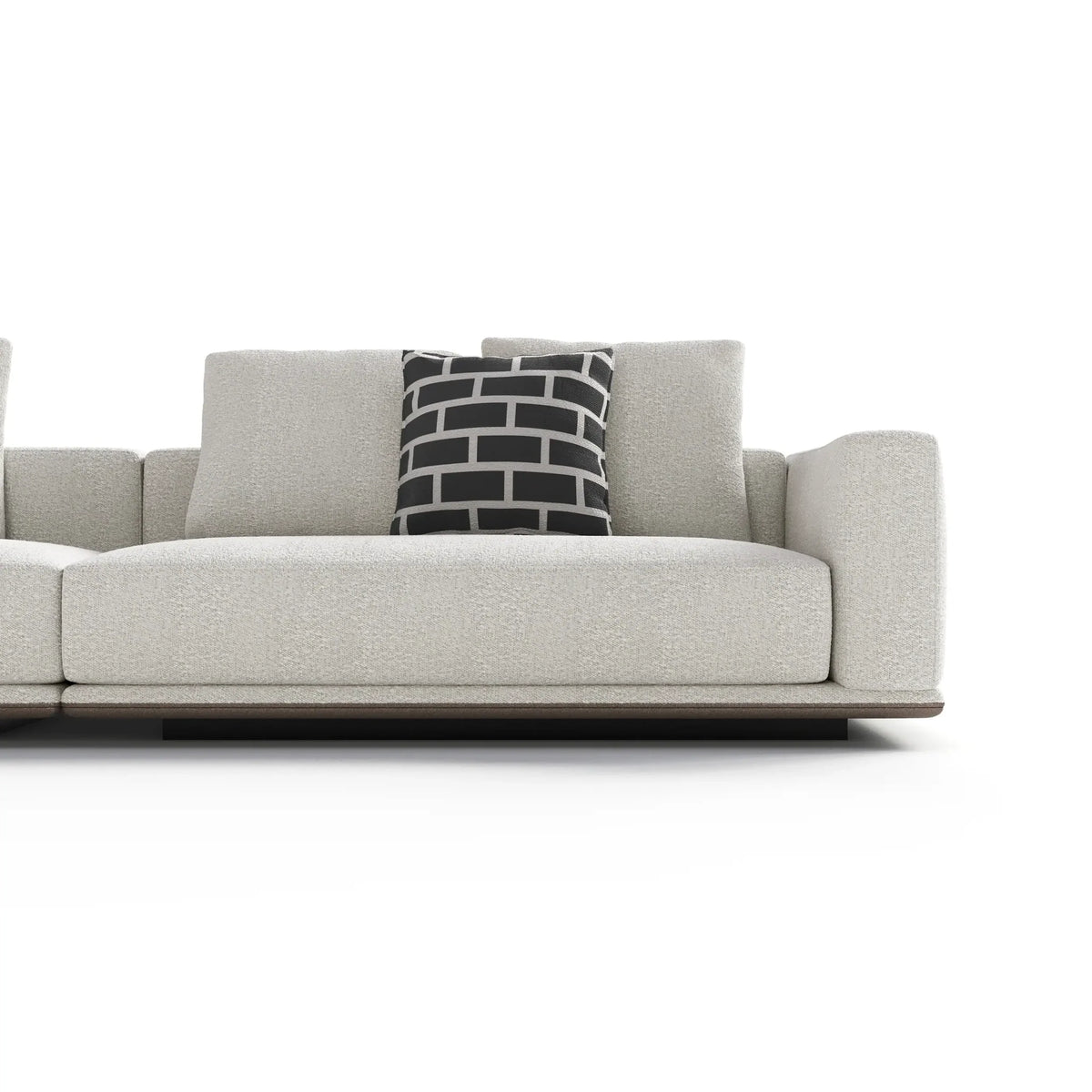 Horizonte Grey 5 Seater Fabric Sofa