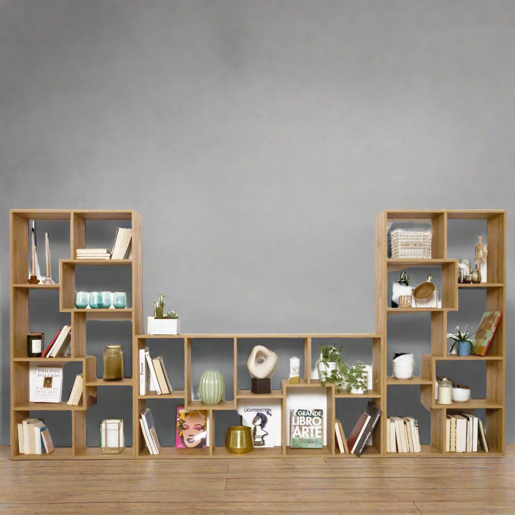 وحدة تلفزيون حائطية من إيكارو، خشب بلوط ريفي