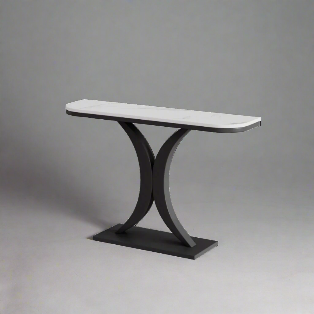 Luna Half Moon Hall Console Table
