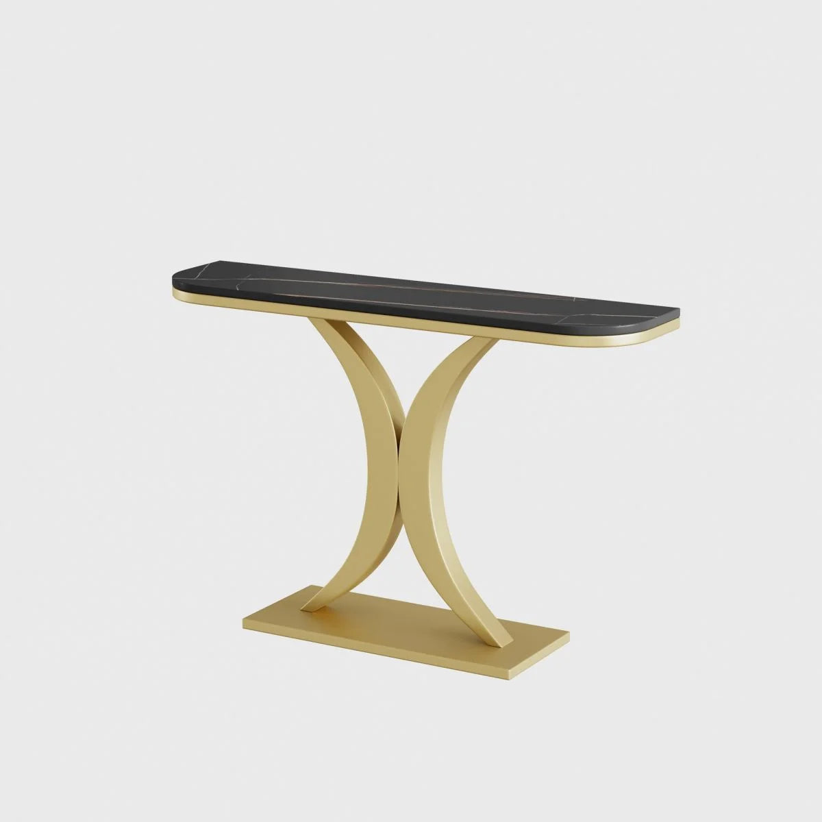 Luna Half Moon Hall Console Table