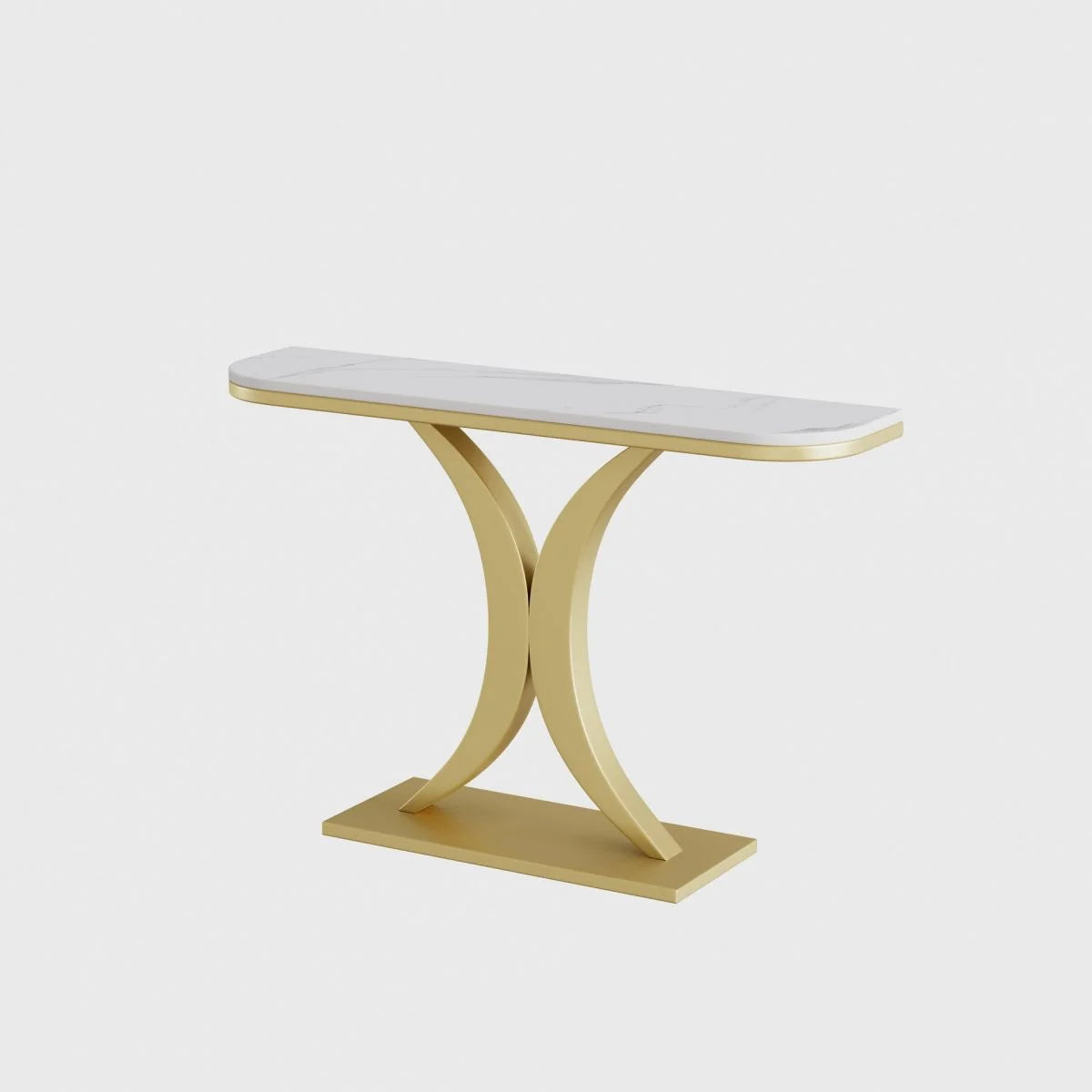 Luna Half Moon Hall Console Table