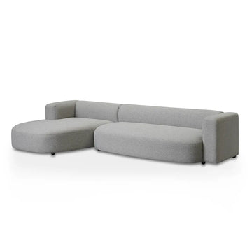 Marza Light Grey 4 Seater Boucle L-Shape Corner Sofa
