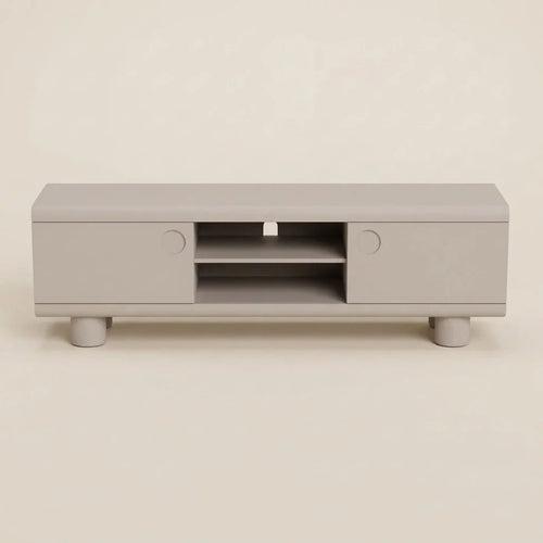 Mila Light Grey TV Unit – front view