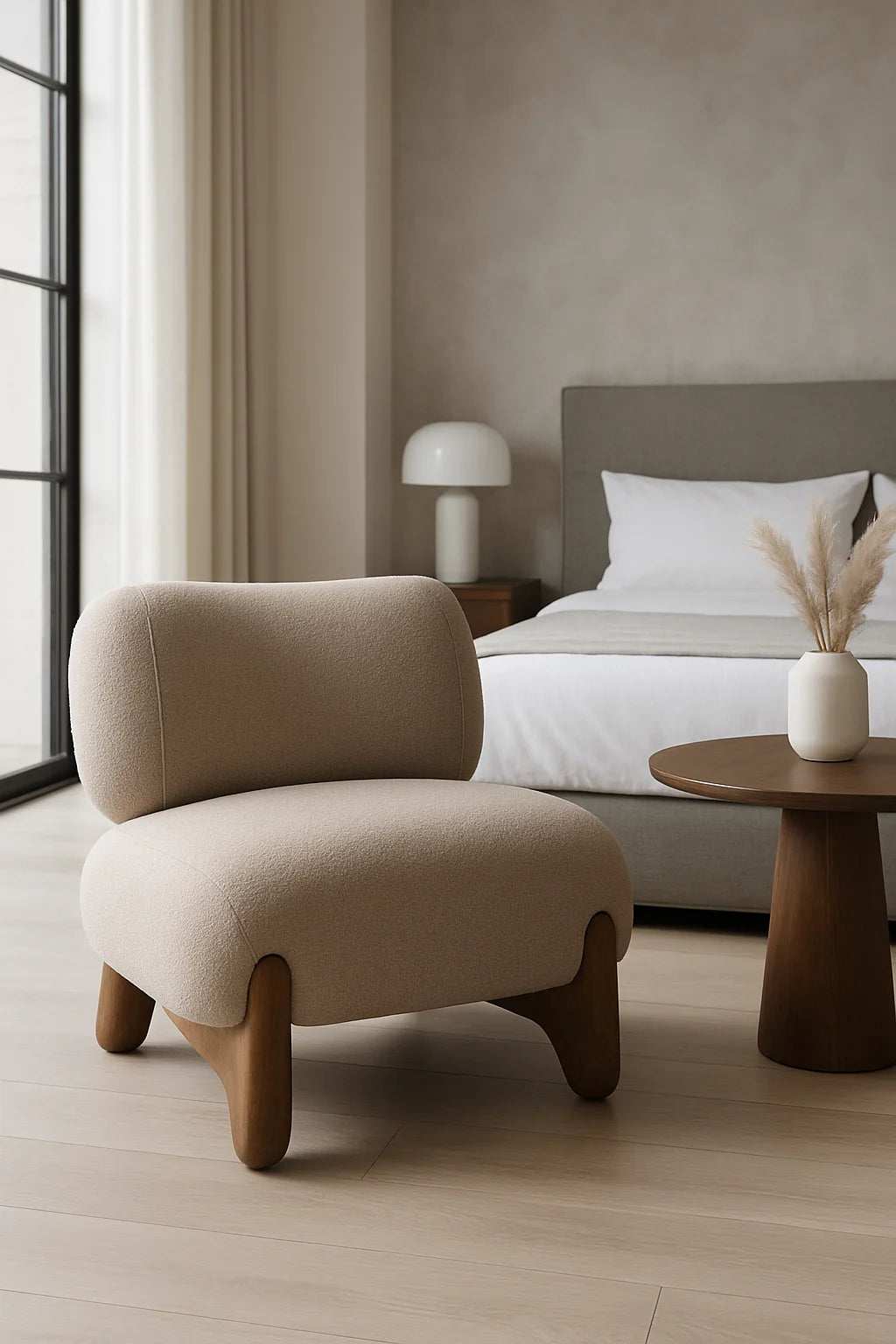 Milo Wooden Accent Chair