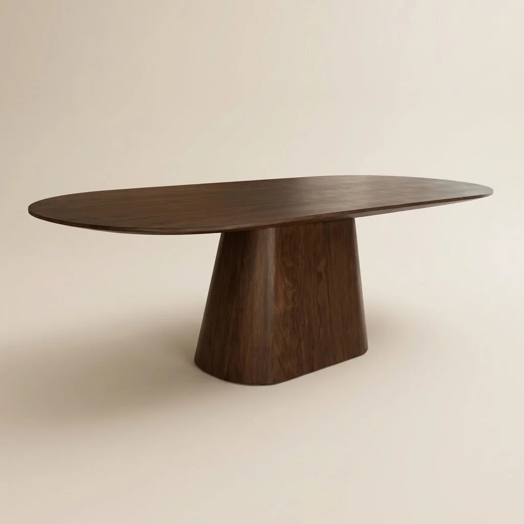 Monroe Dark Walnut Solid Wood Oval Dining Table (5 Sizes)