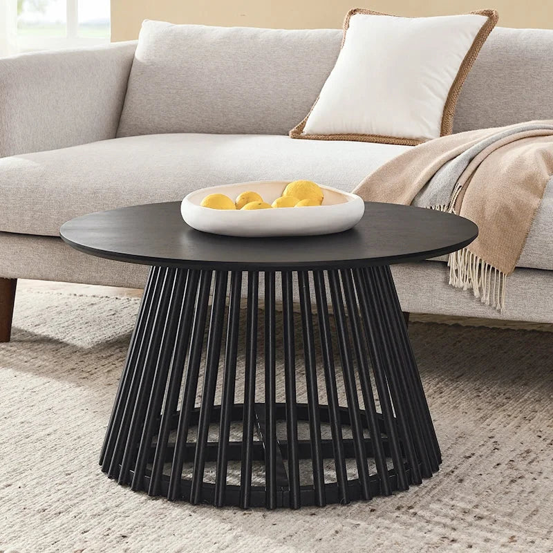 Nuvoro Black Round Coffee Table