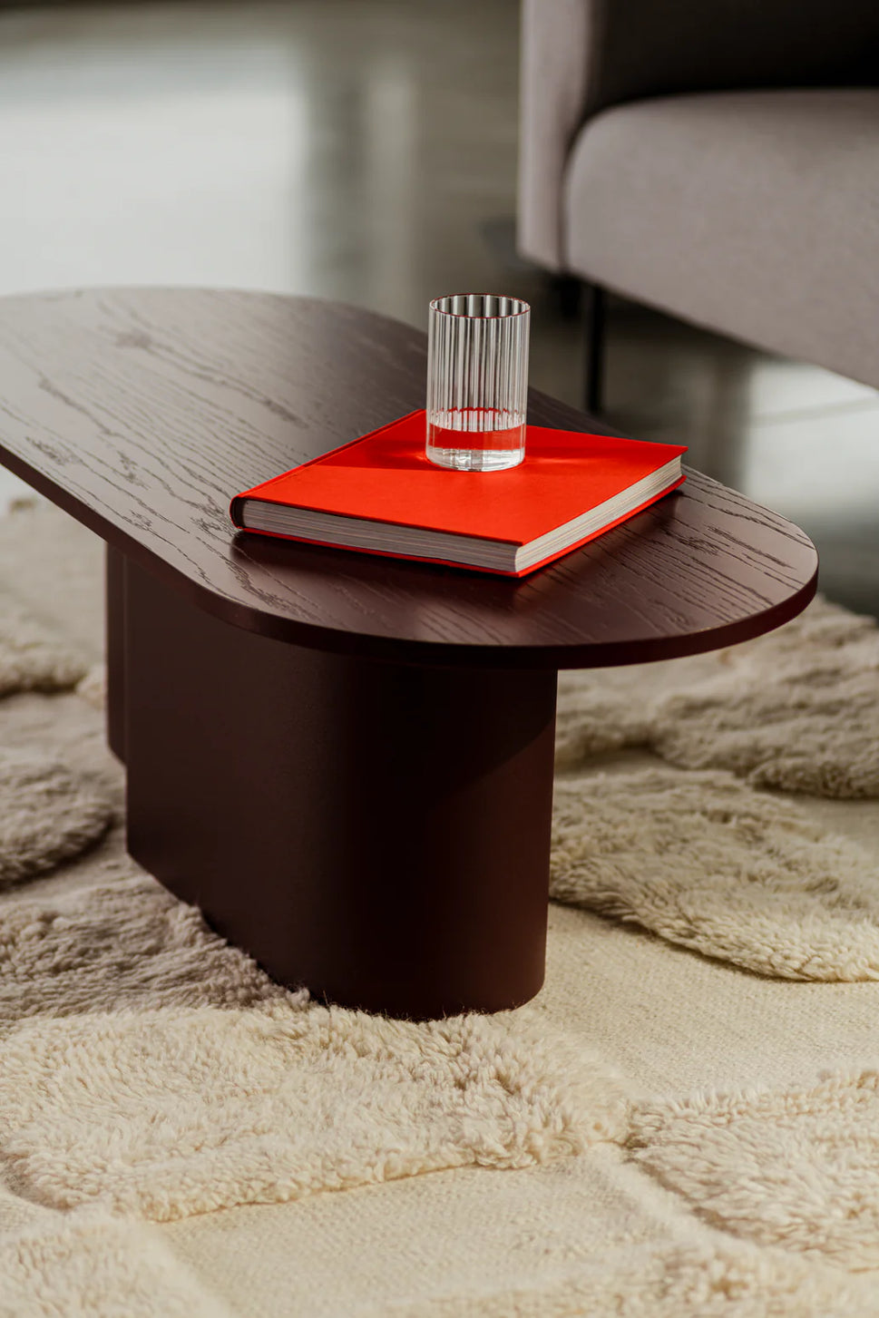Ovalo Burgundy Oval Coffee Table