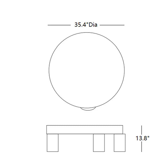 طاولة قهوة دائرية من كويرك