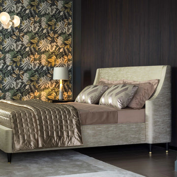 Roch Beige Upholstered Bed (3 Sizes)