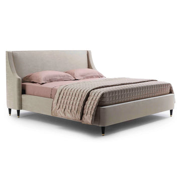 Roch Beige Upholstered Bed (3 Sizes)
