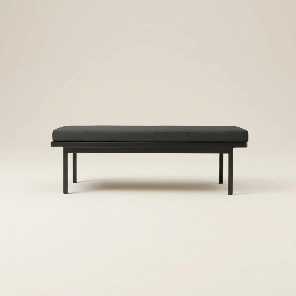 Kendal Black Upholstered Bench