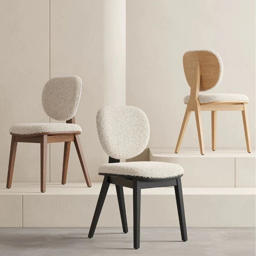 Selva Wooden Boucle Dining Chair