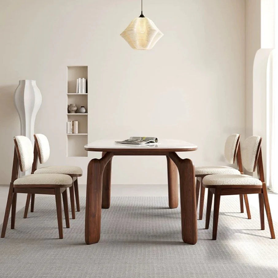 Selva Wooden Boucle Dining Chair