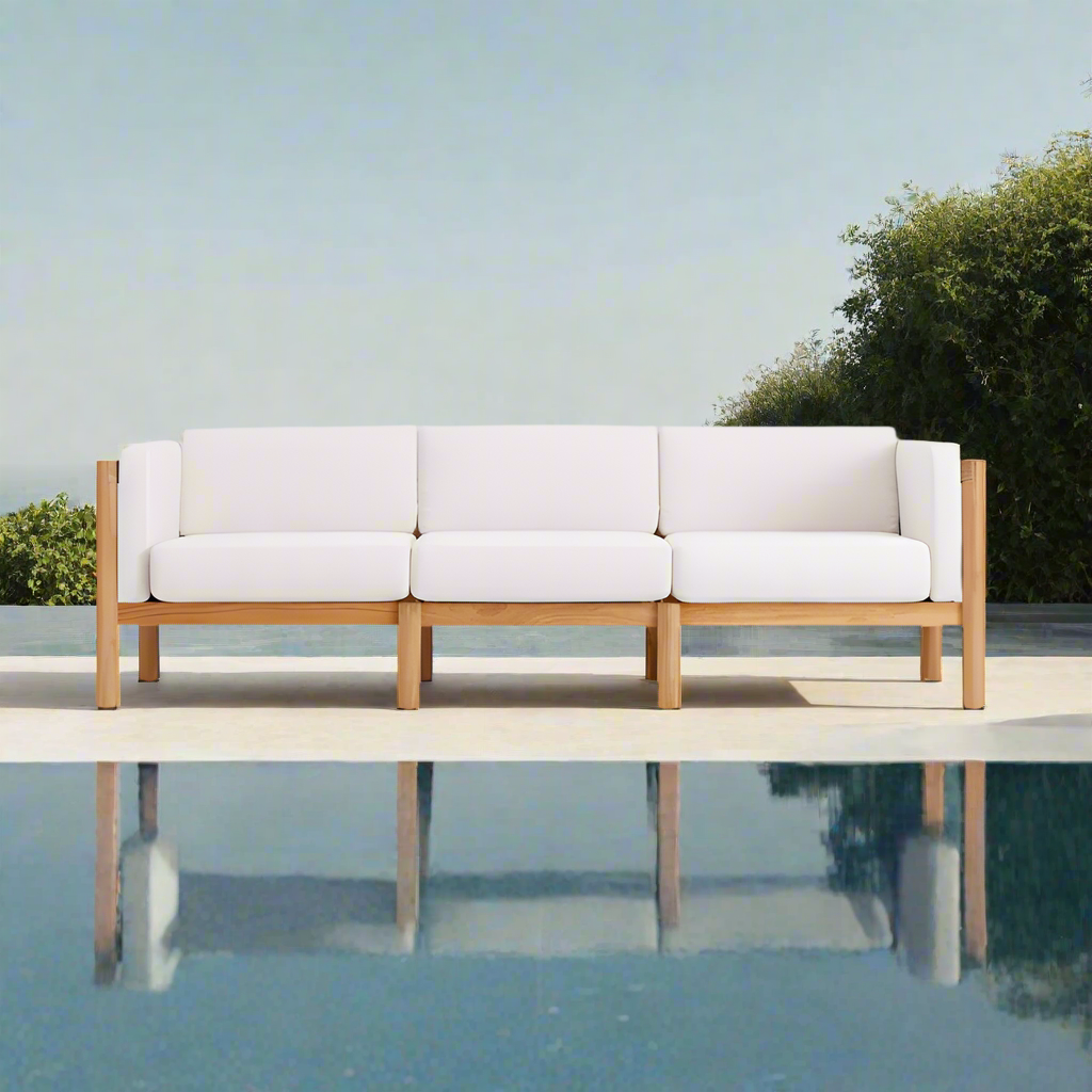 Solano Solid Teak Wood Outdoor Sofa