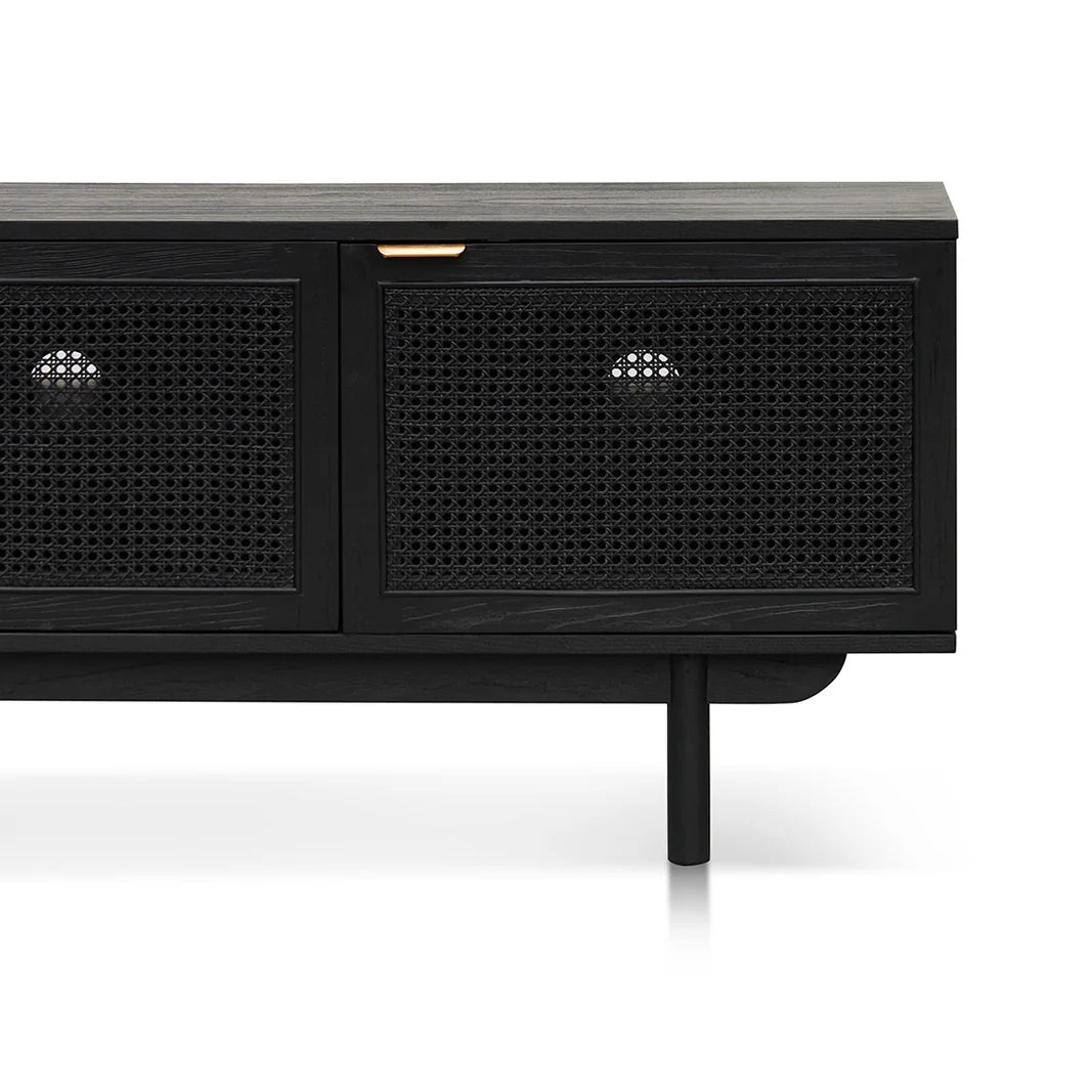 Solaro Black Rattan TV Unit