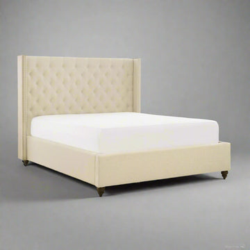 Solis Beige Upholstered Bed (3 Sizes)