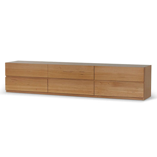 Strata Natural Beech TV Unit, angled view