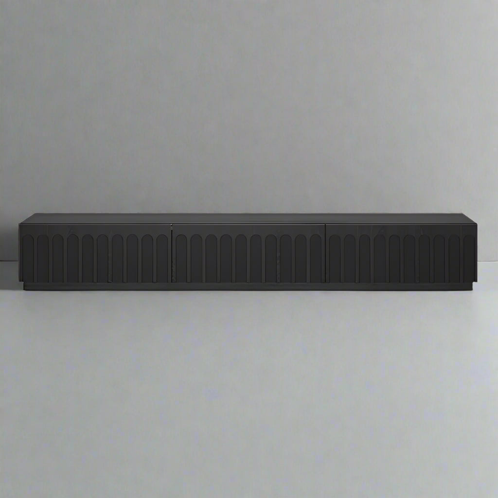 Noirlin Black Wooden TV Unit