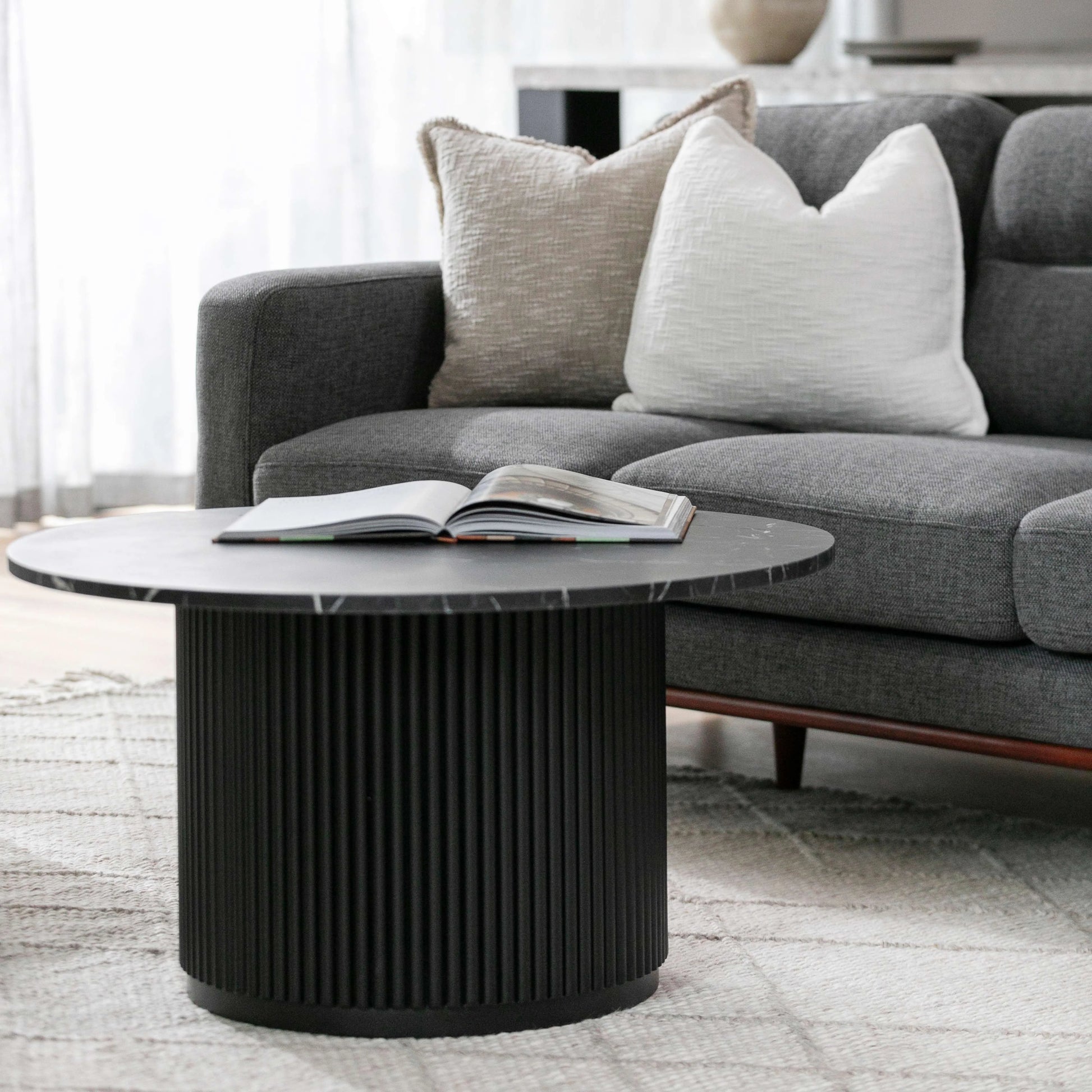 Truvane Round Marble Coffee Table