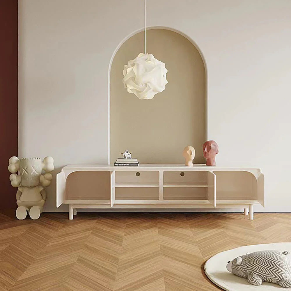 Vaylo White TV Console