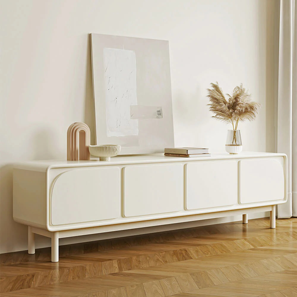 Vaylo White TV Console
