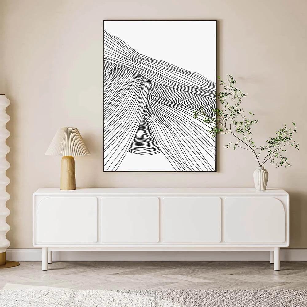 Vaylo White TV Console