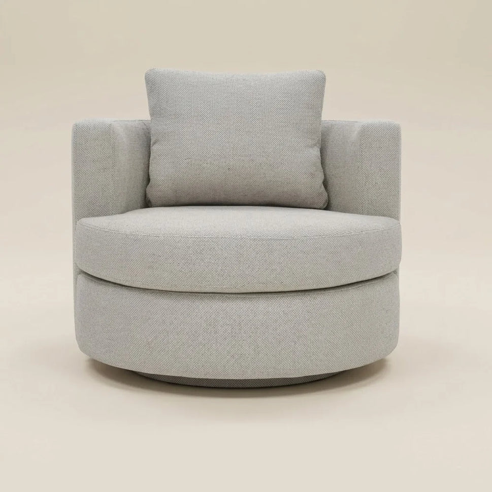 Vella Grey Swivel Accent Chair