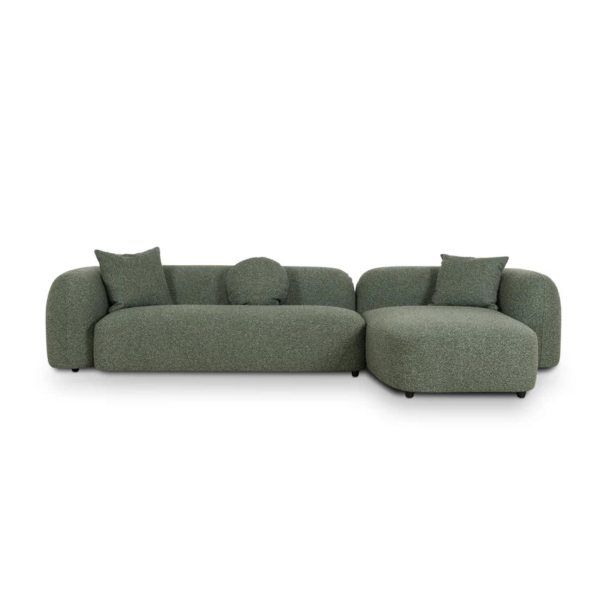 Verona Green 4 Seater Boucle L-Shape Corner Sofa