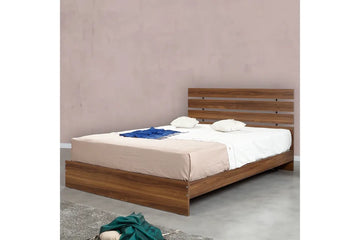 Vexra Walnut Wooden Bed (3 Sizes)