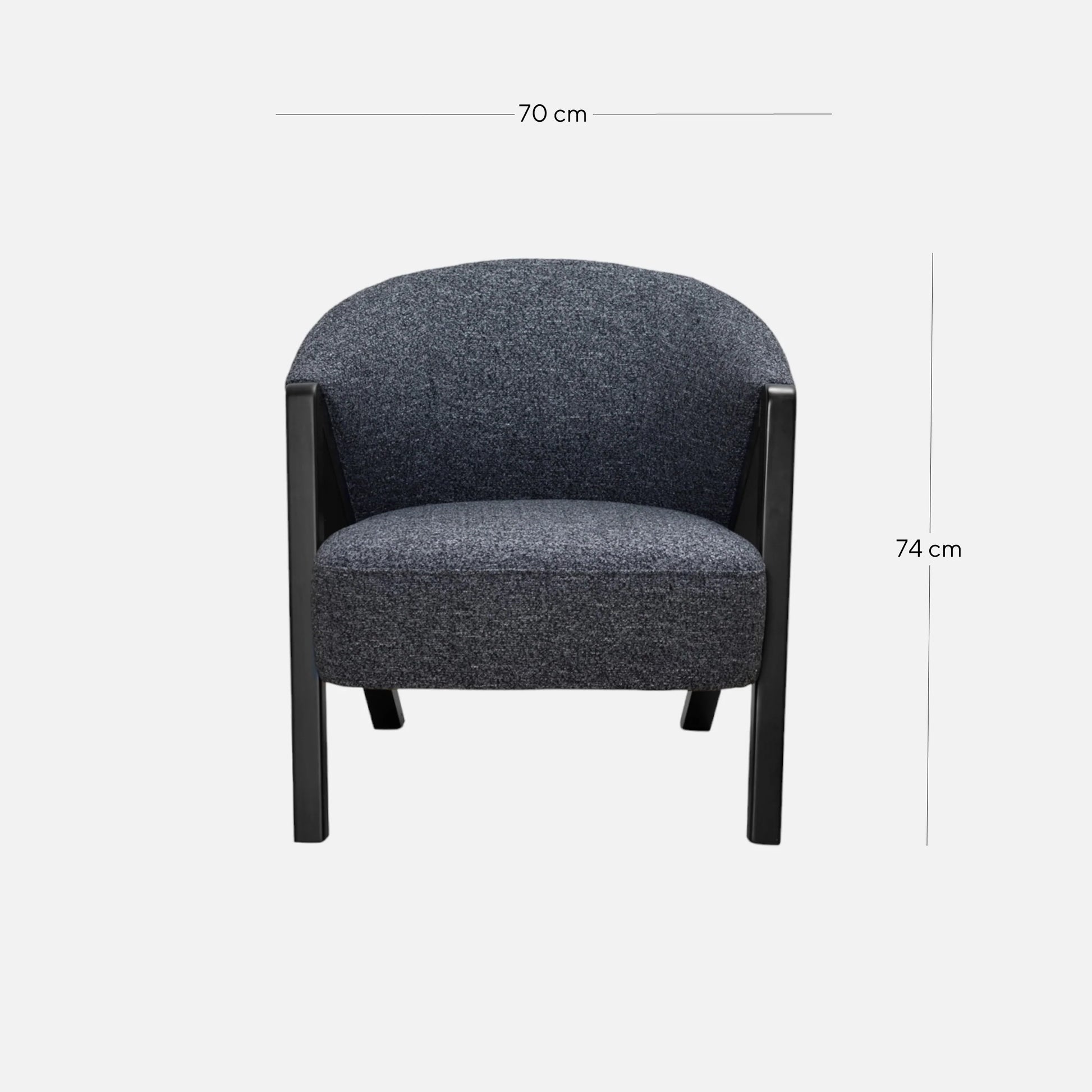 كرسي بذراعين من القماش من زينيثو