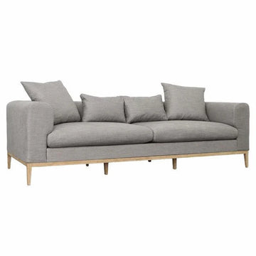 Aero Light Grey 3 Seater Fabric Sofa